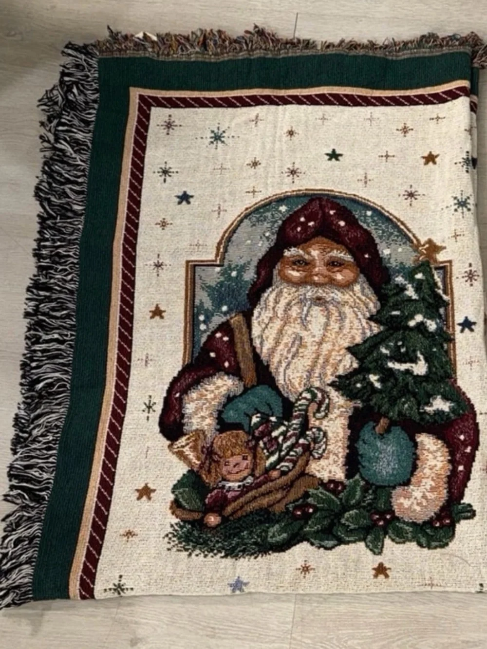 NWT Vintage BIN BIN The Santa Classics Tapestry - Approx Size 50” x 35”